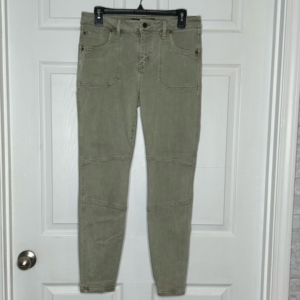 Liverpool Olive Green Ankle Crop Jeans